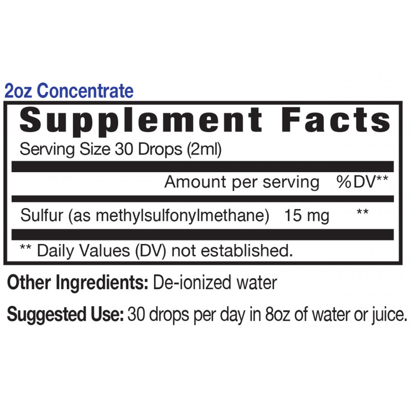 Eidon Sulfur MSM Ionic Liquid Drops 60 ml