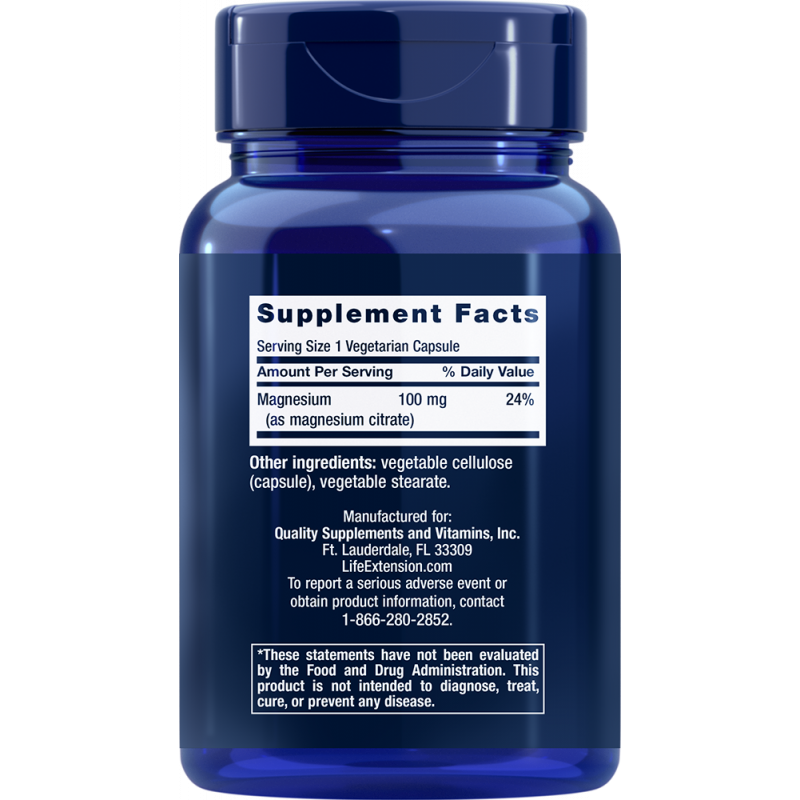 Life Extension Magnesium Citrate 100 Capsules