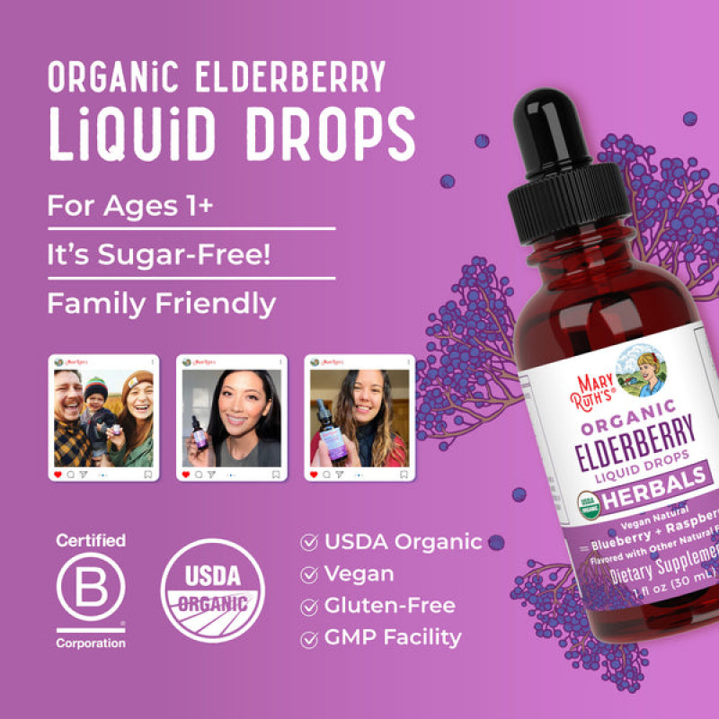 Mary Ruth's Bio Elderberry Drops 30 ml