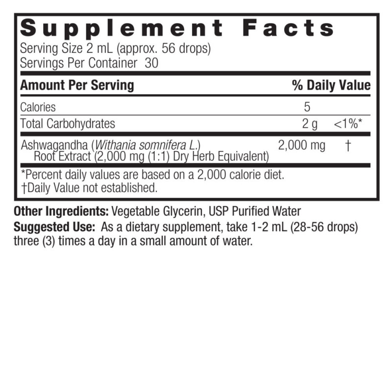 Nature's Answer Aswagandha Herbal Drops 60 ml