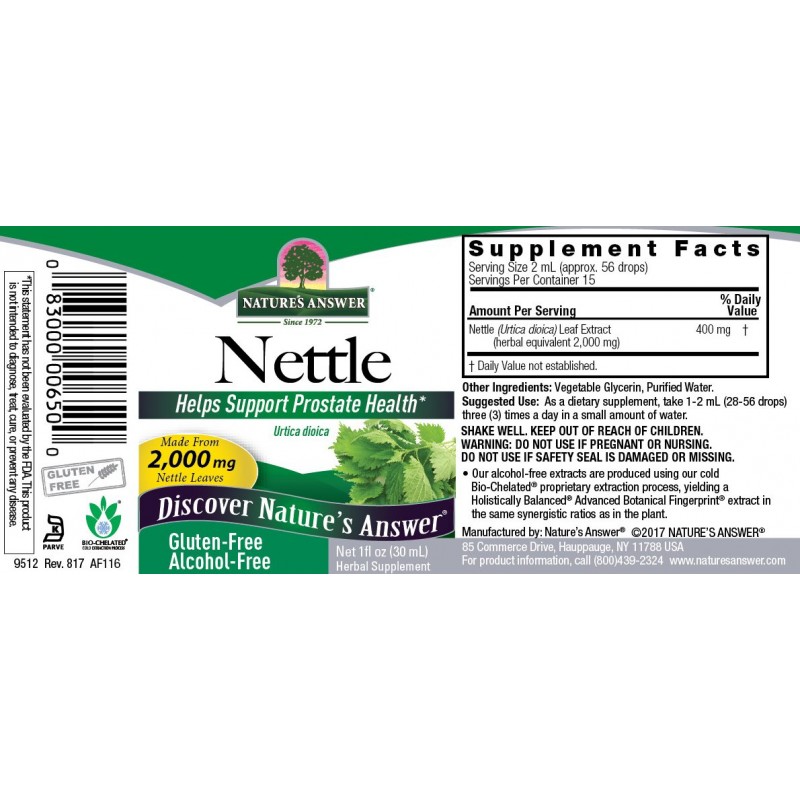 Nature's Answer Nettle Herbal Drops 30 ml