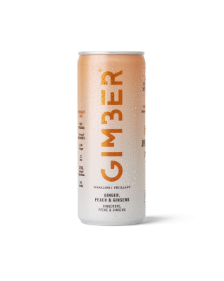 Gimber Zázvor, broskyňa & ženšen, bio perlivý nápoj, 250 ml