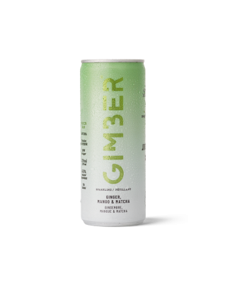 Gimber Zázvor, mango & matcha, bio perlivý nápoj, 250 ml