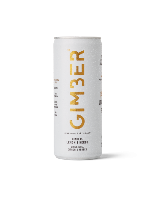 Gimber Zázvor, citrón a bylinky, bio perlivý nápoj, 250 ml