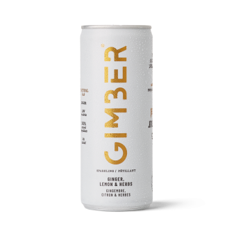 Gimber Zázvor, citrón a bylinky, bio perlivý nápoj, 250 ml