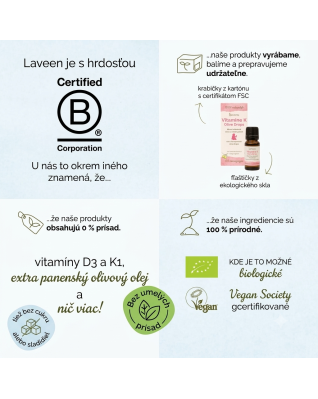 Laveen Vitamín K pre dojčatá olivové kvapky 10 ml