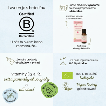 Laveen Vitamín K pre dojčatá olivové kvapky 10 ml