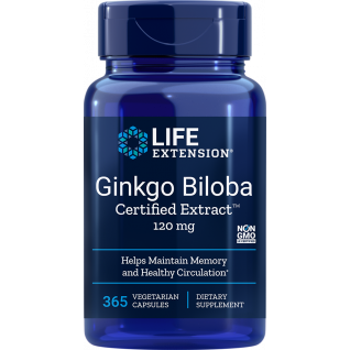 Life Extension Ginkgo Biloba Certifikovaný Extrakt 365 kapsúl