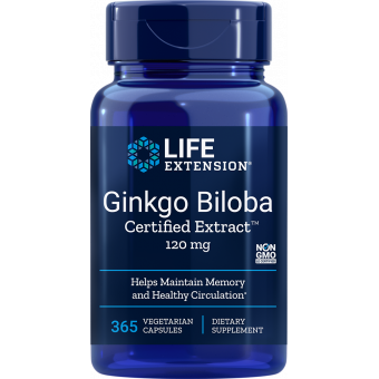 Life Extension Ginkgo Biloba Certifikovaný Extrakt 365 kapsúl