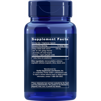 Life Extension Ginkgo Biloba Certifikovaný Extrakt 365 kapsúl Life Extension Ginkgo Biloba Certifikovaný Extrakt 365 kapsúl
