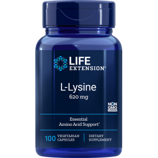 Life Extension L-Lysine (l-lyzín) aminokyselina 620 mg, 100 kapsúl Life Extension L-Lysine (l-lyzín) aminokyselina 620 mg, 100 kapsúl