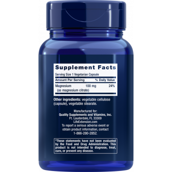 Life Extension Magnesium Citrate 100 kapsúl Life Extension Magnesium Citrate 100 kapsúl