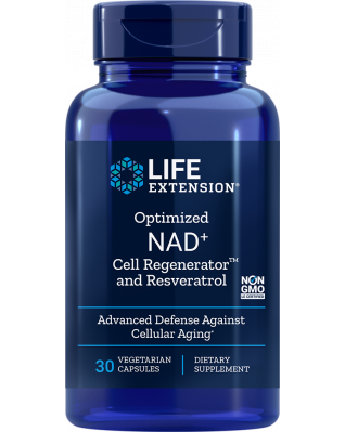 Life Extension NAD+ Cell Regenerator a Resveratrol 30 rastlinných kapsúl