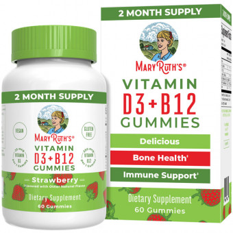 Mary Ruth's D3 + B12 Gummies jahoda 60 ks Mary Ruth's D3 + B12 Gummies jahoda 60 ks