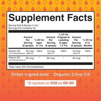 Mary Ruth's Bio Vitamín D3+K2 vegan tekutý sprej 30 ml  Mary Ruth's Bio Vitamín D3+K2 vegan tekutý sprej 30 ml