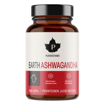 Puhdistamo Earth Ashwagandha BIO 120 kapsúl