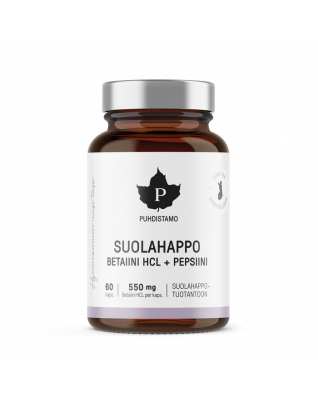 Puhdistamo Betaín HCL + pepsín 60 kapsúl