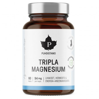 Puhdistamo Triple Magnesium (horčík) kapsule Puhdistamo Triple Magnesium (horčík) kapsule